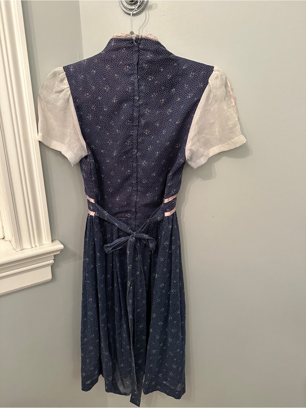 Authentic Gunne Sax 1970’s Calico Ditsy Floral Short Sleeve Maxi Prairie Dress - Picture 6 of 10